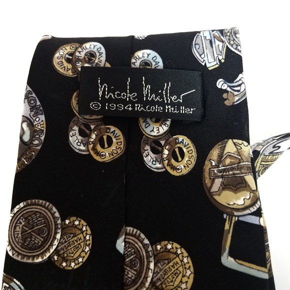 Nicole Miller vtg harley Davidson collective tie - Picture 3 of 5